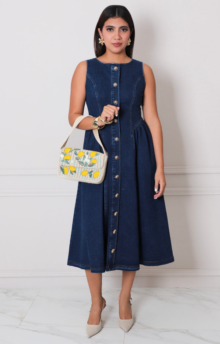 Vestido de mezclilla obscuro - VESTIDO LARGO REGULAR Boutiquemirel 