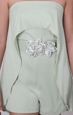 Jumpsuit con cinturòn de flor - PALAZZO CORTO REGULAR Boutiquemirel 