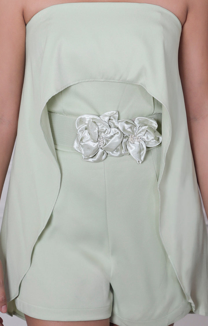 Jumpsuit con cinturòn de flor - PALAZZO CORTO REGULAR Boutiquemirel 