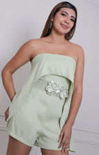 Jumpsuit con cinturòn de flor - PALAZZO CORTO REGULAR Boutiquemirel 
