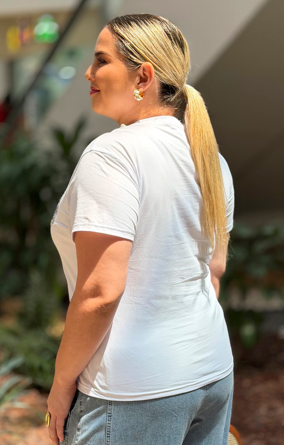 Blusa con detalle de brillo