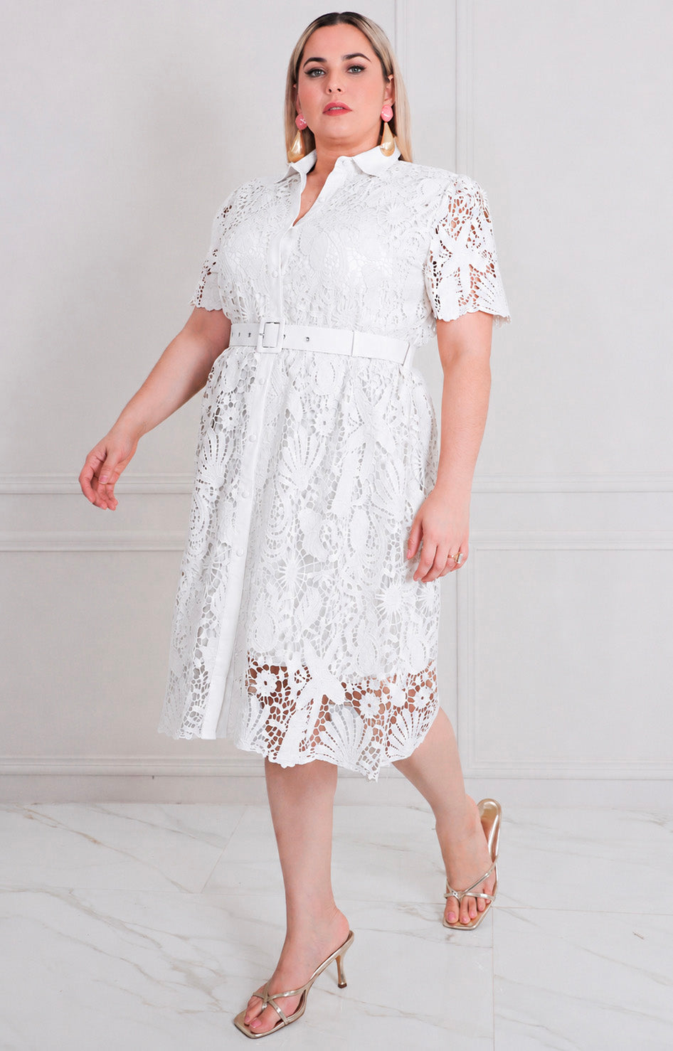 Vestido corto de guipiur - VESTIDO LARGO CURVY Boutiquemirel 