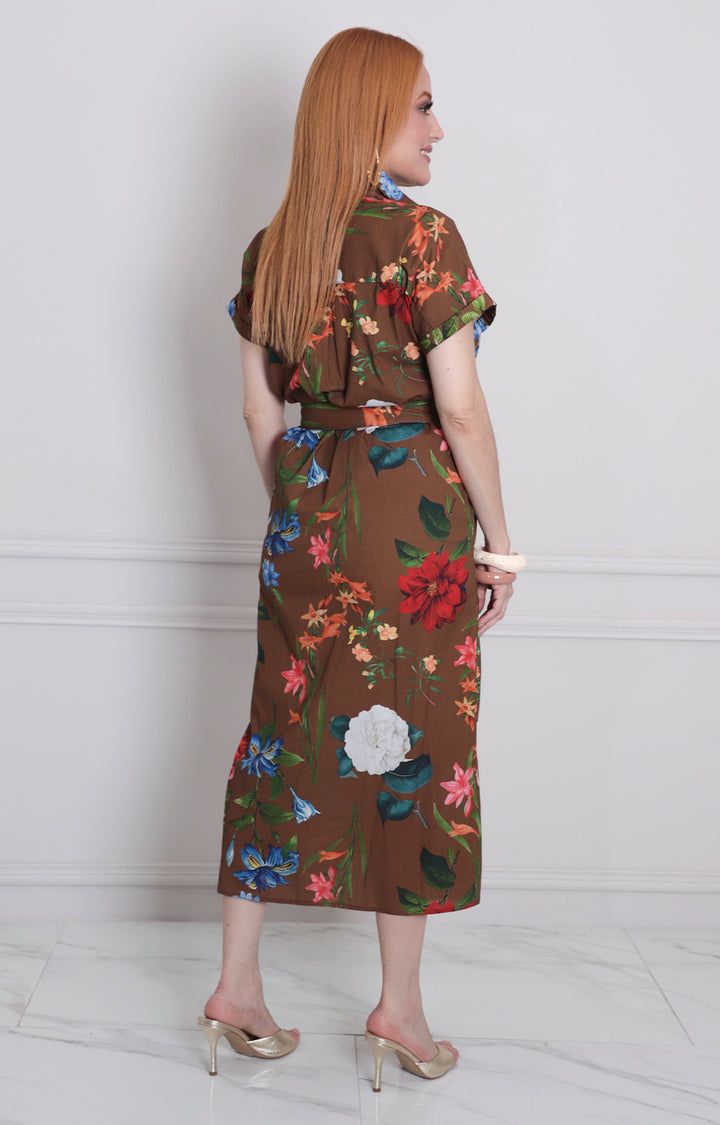 Vestido estampado con cinturón - VESTIDO CORTO REGULAR Boutiquemirel 