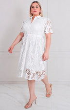 Vestido corto de guipiur - VESTIDO LARGO CURVY Boutiquemirel 