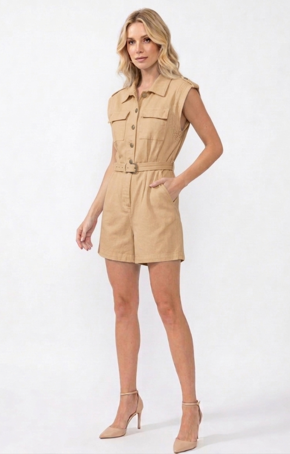 Jumpsuit con cinturón - PALAZZO CORTO REGULAR Boutiquemirel 