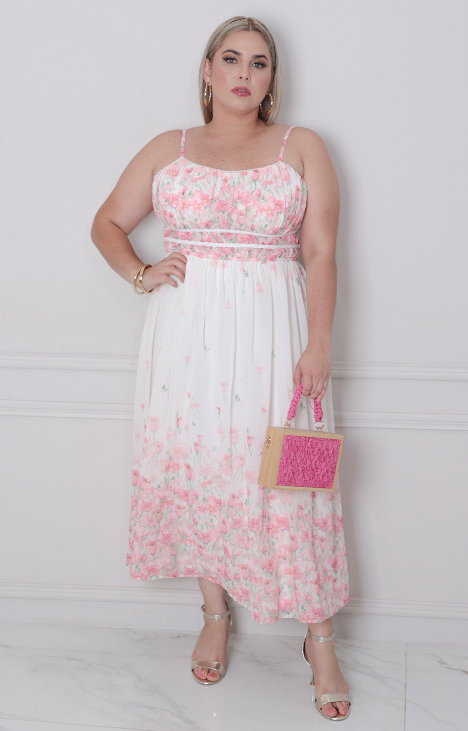 Vestido estampado de flores - VESTIDO LARGO CURVY Boutiquemirel 