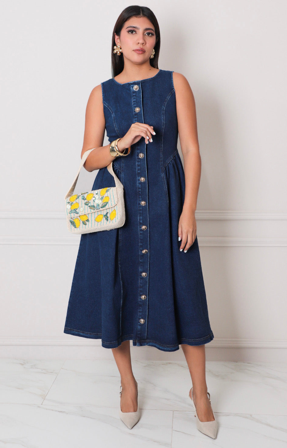 Vestido de mezclilla obscuro - VESTIDO LARGO REGULAR Boutiquemirel 