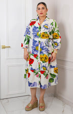 Vestido camisero floral