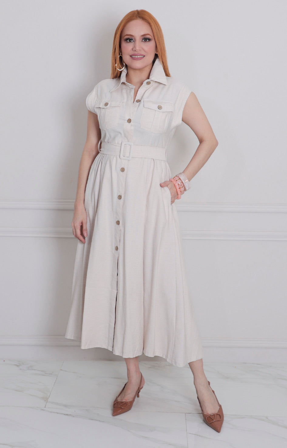 Vestido largo de botones - VESTIDO LARGO REGULAR Boutiquemirel 