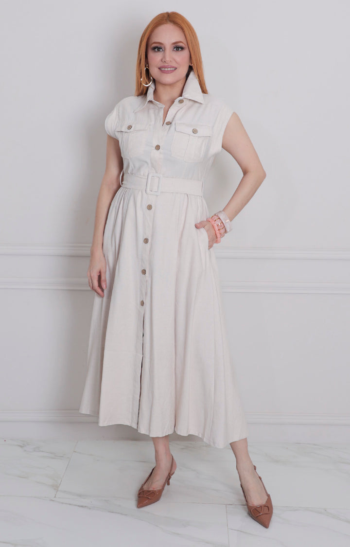 Vestido largo de botones - VESTIDO LARGO REGULAR Boutiquemirel 