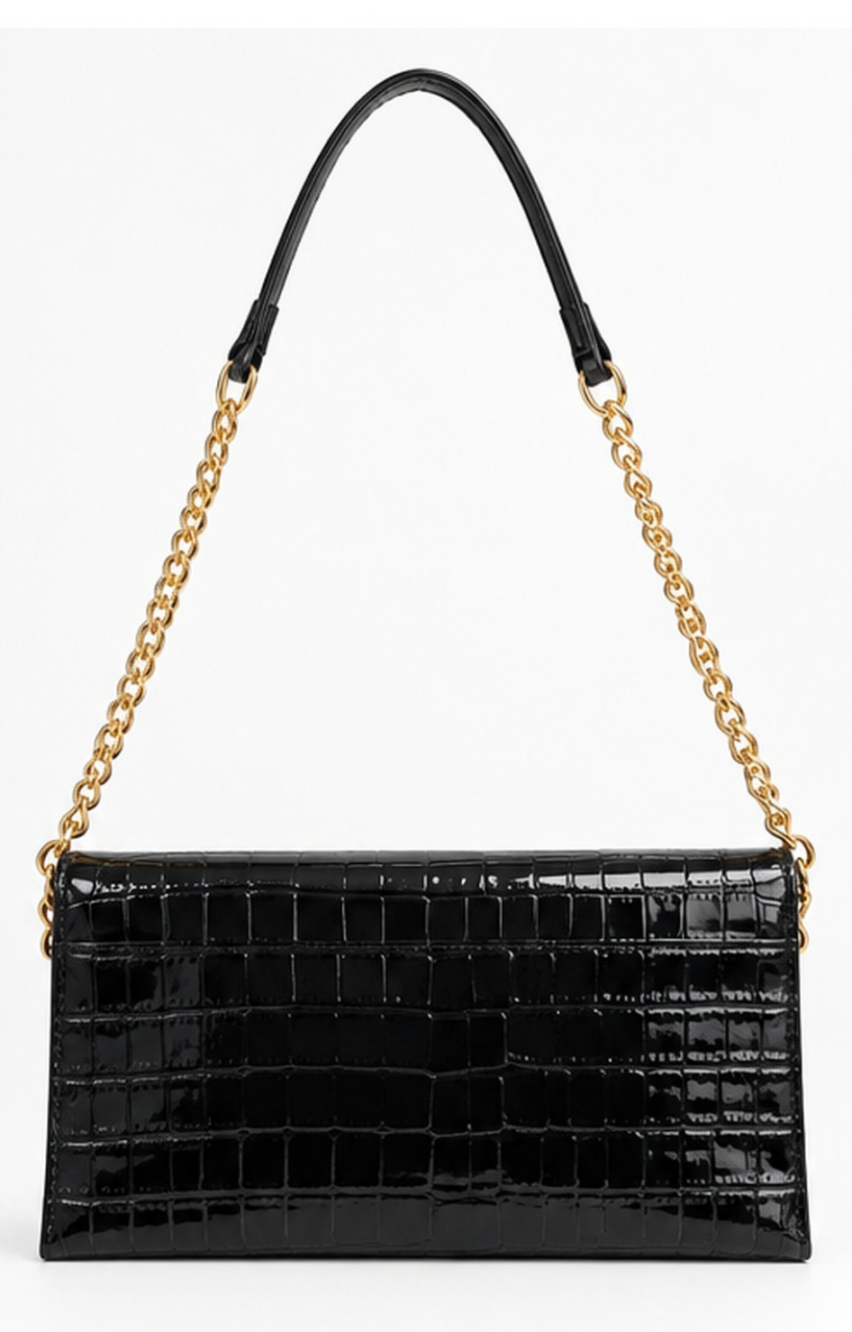 Bolso clutch acolchado con cadena