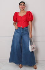 Blusa rojo con mangas - BLUSAS REGULAR Boutiquemirel 