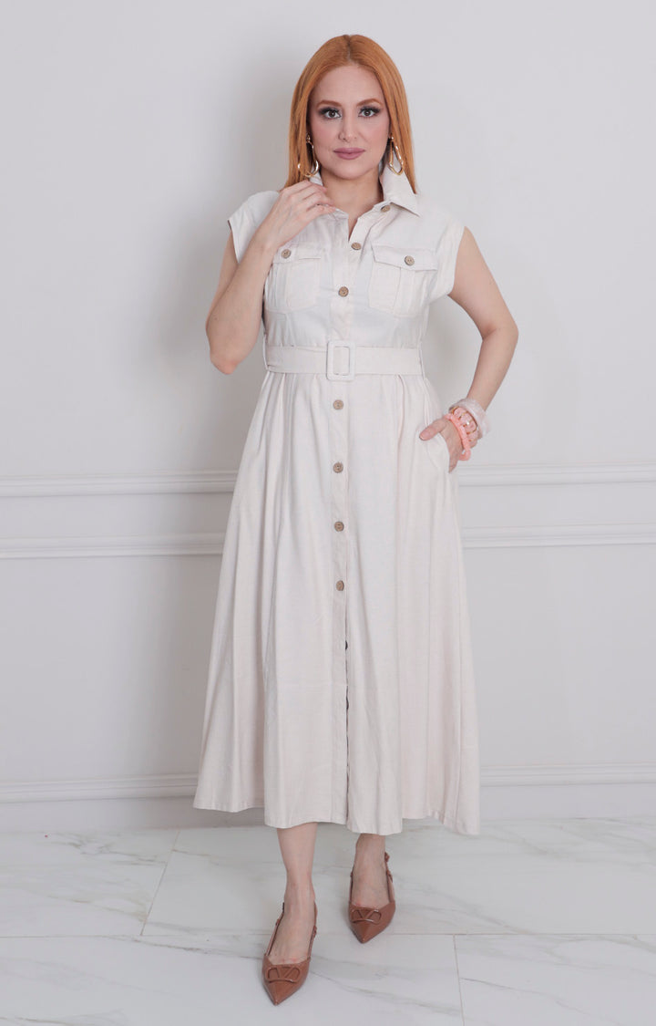 Vestido largo de botones - VESTIDO LARGO REGULAR Boutiquemirel 