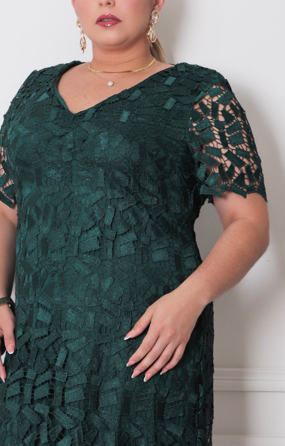 Vestido verde en encaje - VESTIDO XL Boutiquemirel 