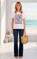 Blusa blanca con estampado y aplicaciones - BLUSAS REGULAR Boutiquemirel 