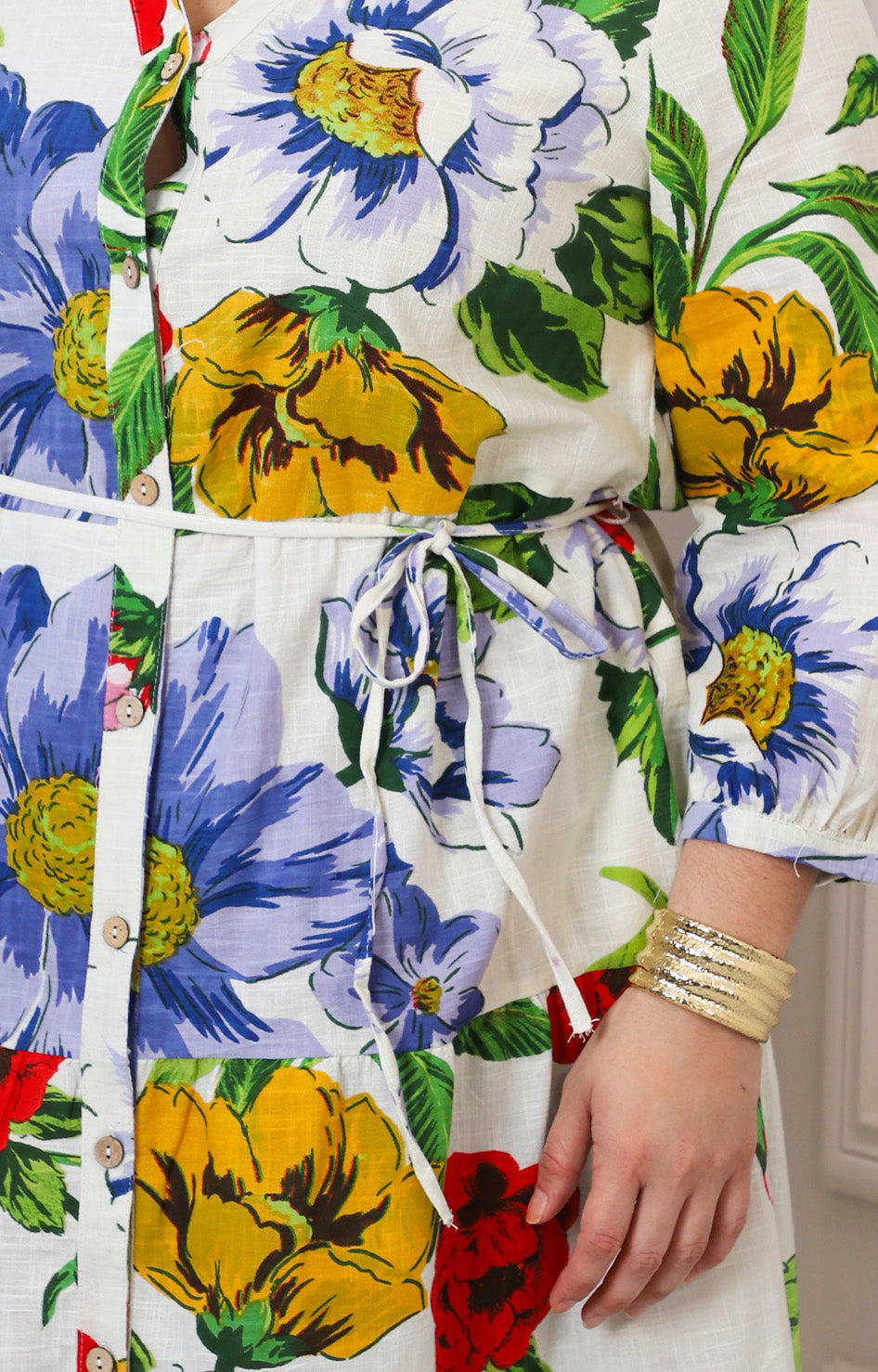 Vestido camisero floral