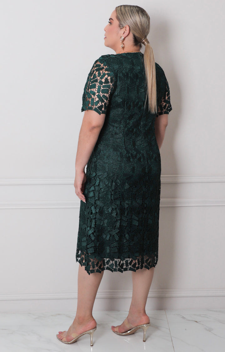 Vestido verde en encaje - VESTIDO XL Boutiquemirel 