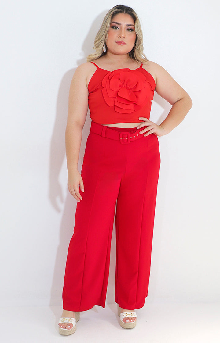 Pantalon rojo amplio - PANTALON Boutiquemirel 