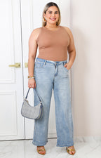 Pantalon de mezclilla estampado