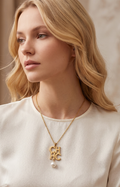 Collar de Letras con Perla - COLLARES ACERO Boutiquemirel 