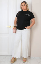 Blusa lisa estampada