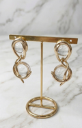 Aretes Geométricos Dorados - ARETES Boutiquemirel 