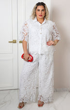 Conjunto camisero de guipur