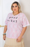 Blusa estampada good vibes