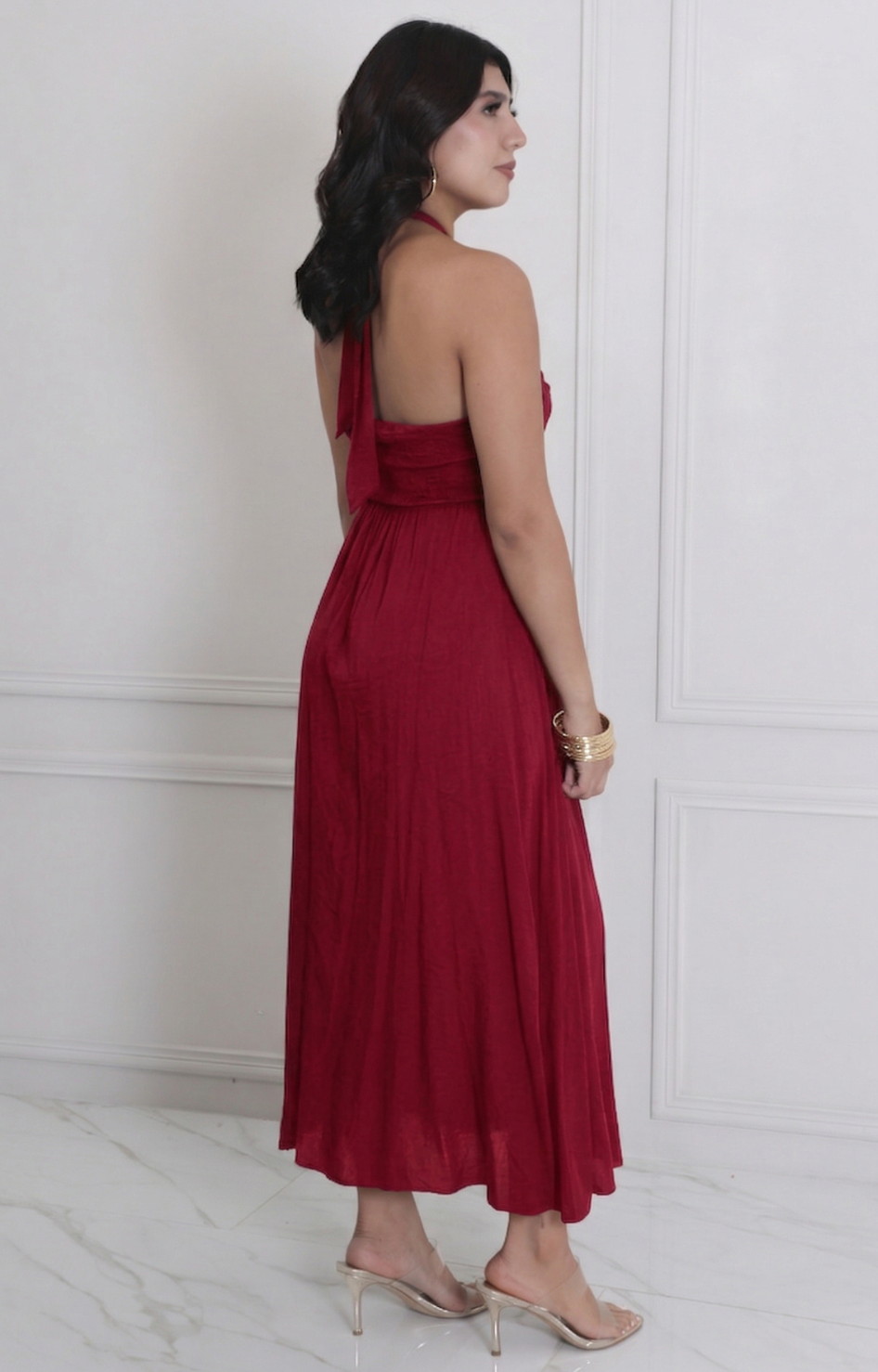 Vestido largo tipo halter - VESTIDO CORTO REGULAR Boutiquemirel 