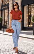 Blusa camisera café