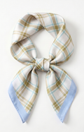 Mascada estampada azul
