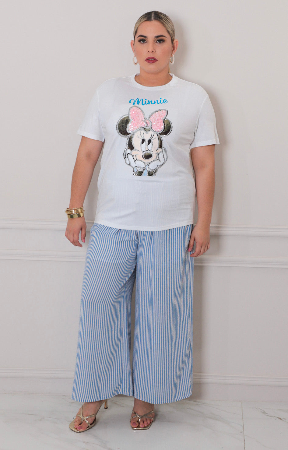 Blusa blanca estampada - BLUSAS CURVY Boutiquemirel 