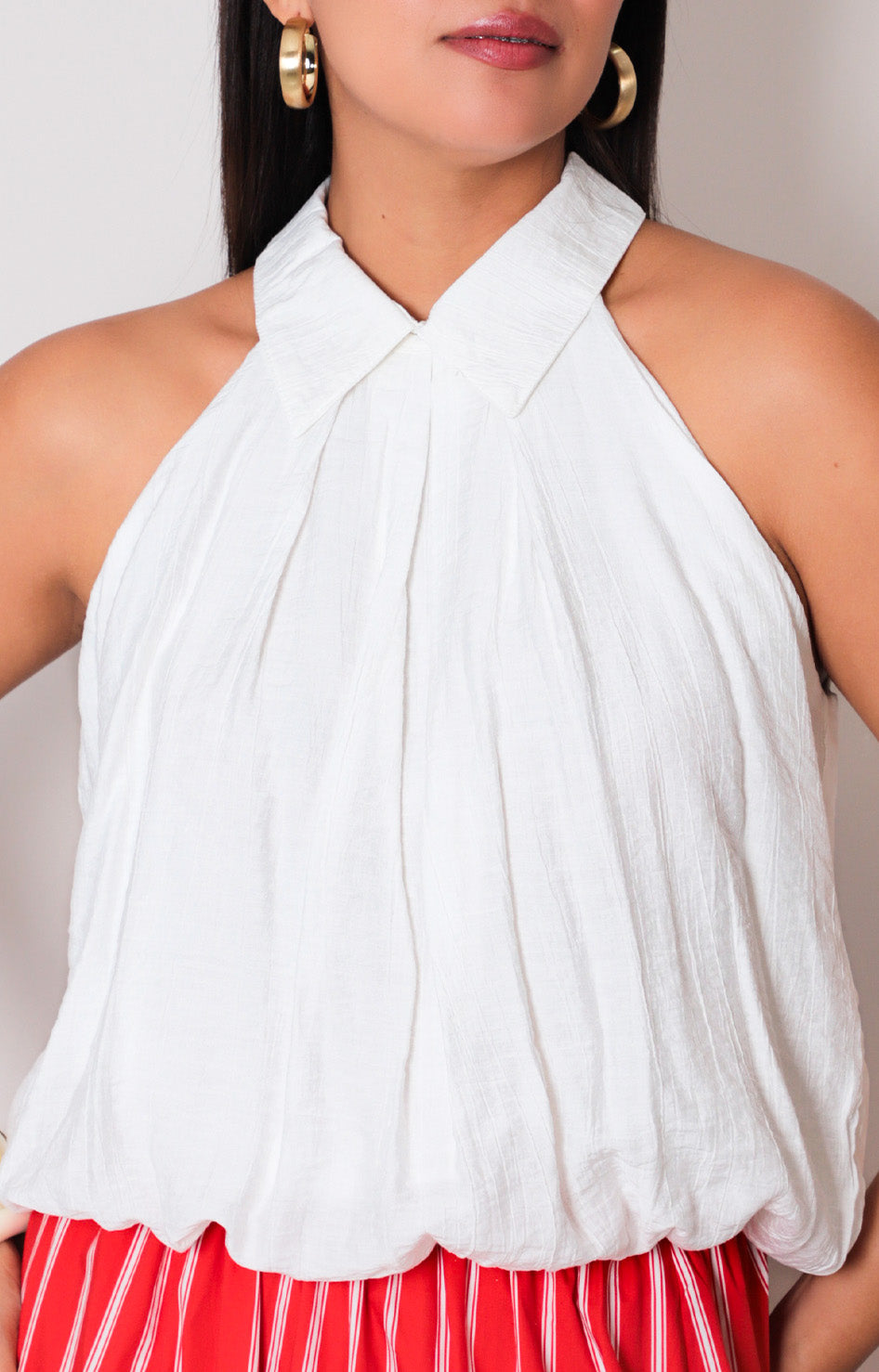 Blusa blanca halter - BLUSAS REGULAR Boutiquemirel 