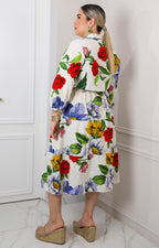 Vestido camisero floral