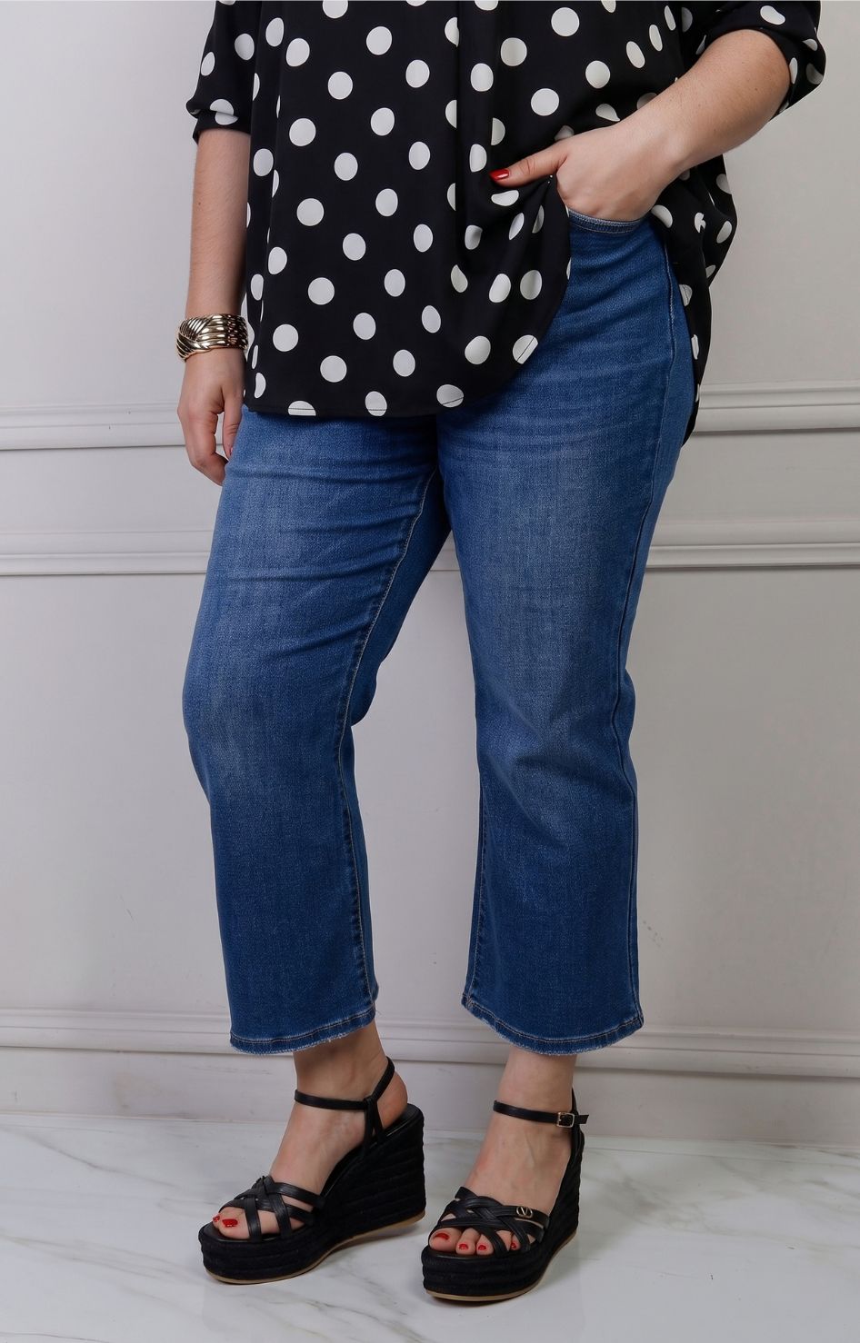 Pantalones tobilleros de pierna recta