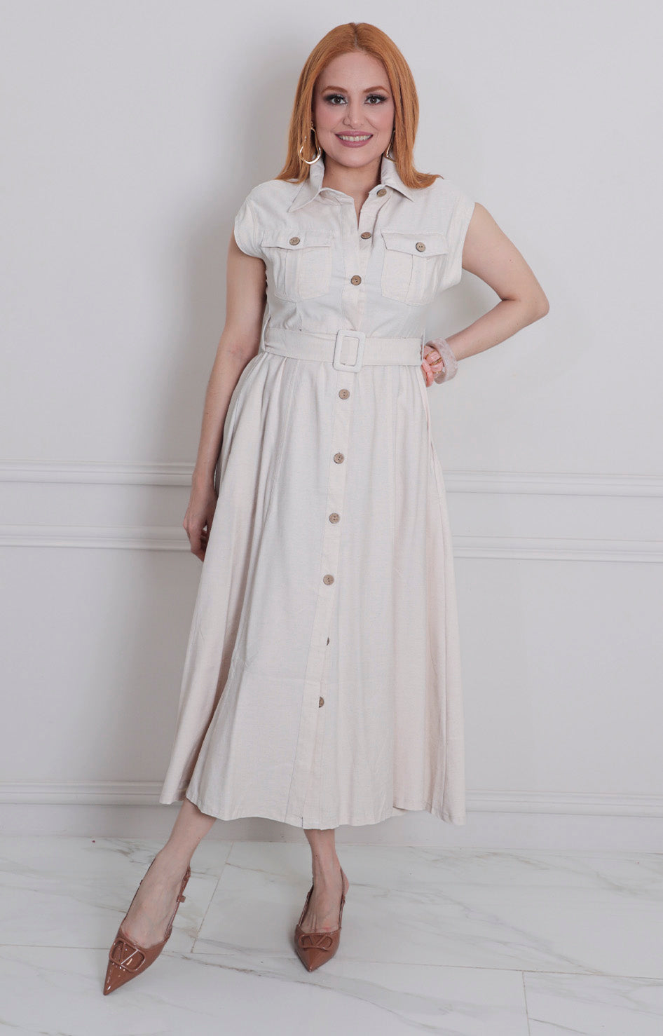 Vestido largo de botones - VESTIDO LARGO REGULAR Boutiquemirel 