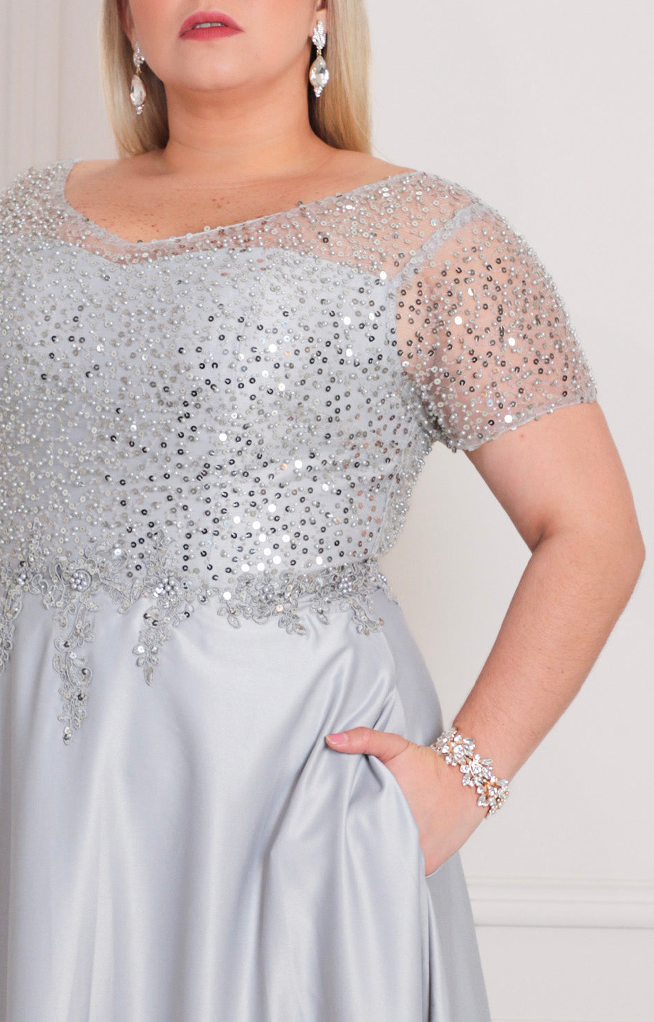 Vestido con lentejuelas - VESTIDO LARGO CURVY Boutiquemirel 