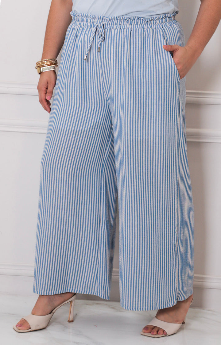 Pantalòn de rayas con lazo - PANTALON CURVY Boutiquemirel 