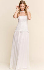 V*1-26*MANIJU*MM24556*BLANCO - VESTIDO LARGO REGULAR Boutiquemirel 