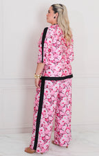 Conjunto rosa estampado