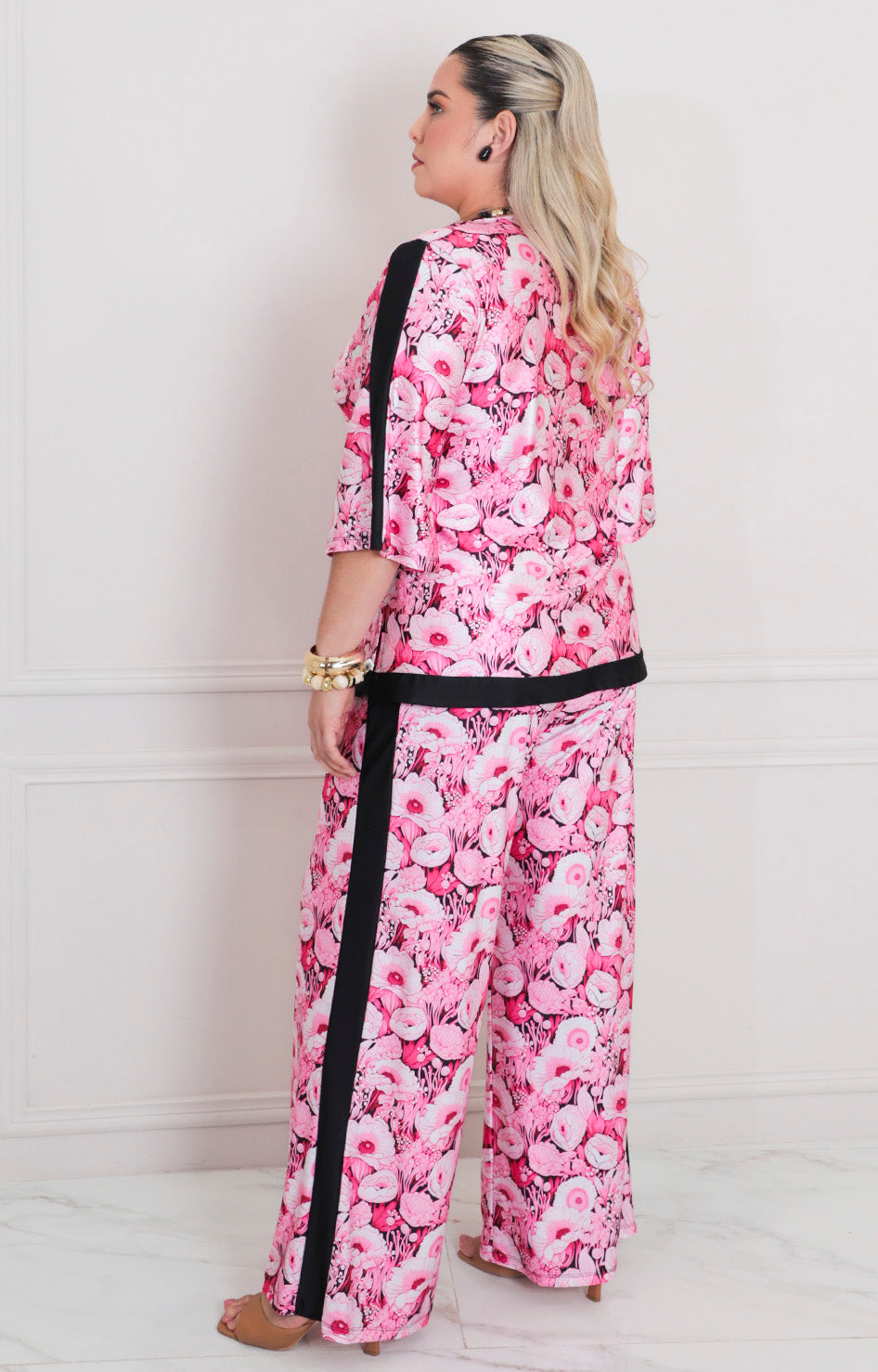 Conjunto rosa estampado