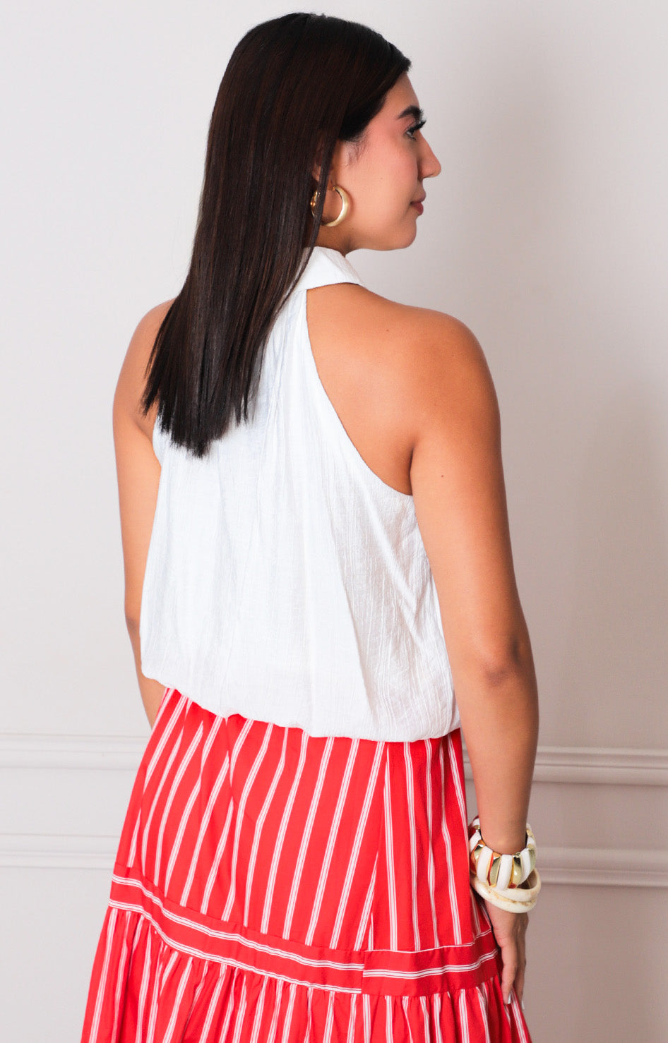 Blusa blanca halter - BLUSAS REGULAR Boutiquemirel 