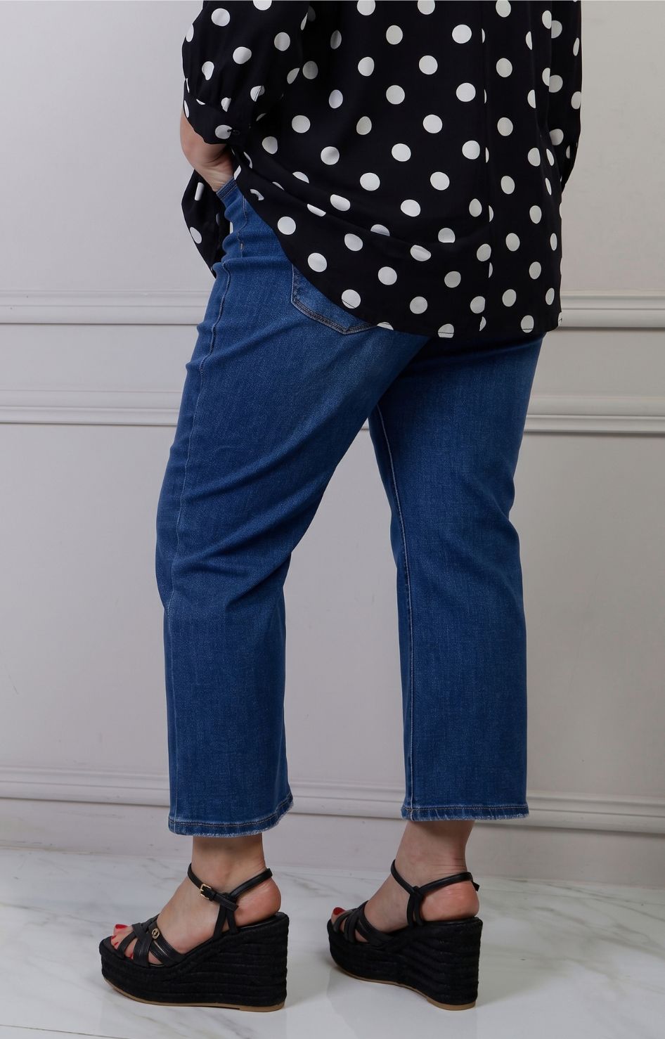 Pantalones tobilleros de pierna recta