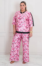 Conjunto rosa estampado