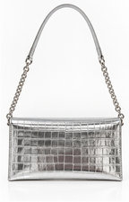Bolso clutch acolchado con cadena