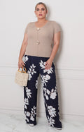 Pantalòn azul estampado - PANTALON CURVY Boutiquemirel 
