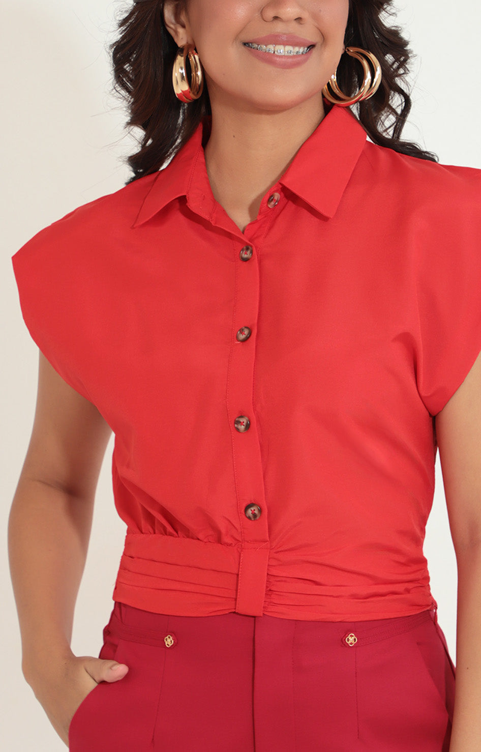 Blusa sisada roja - BLUSA Boutiquemirel 