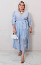 Vestido largo azul - VESTIDO LARGO CURVY Boutiquemirel 