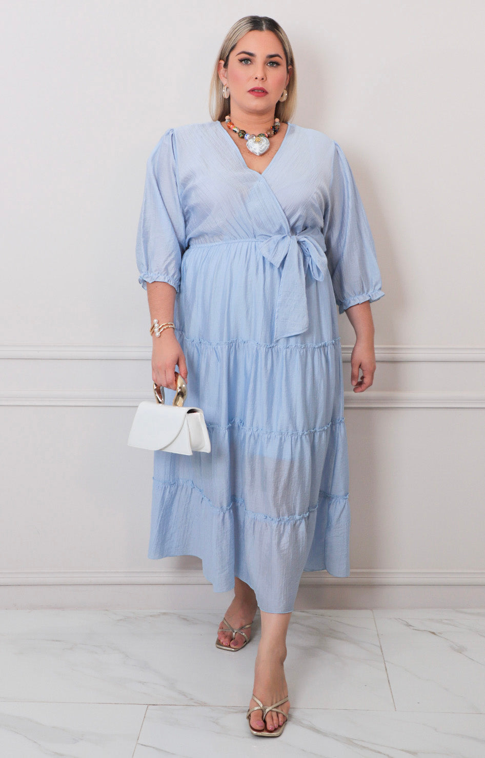 Vestido largo azul - VESTIDO LARGO CURVY Boutiquemirel 