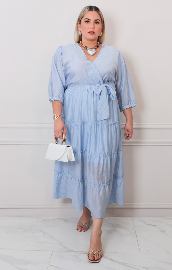 Vestido largo azul - VESTIDO LARGO CURVY Boutiquemirel 